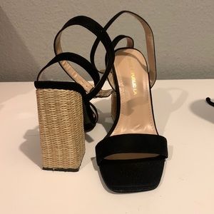 Black block heels size 5.5